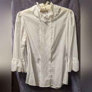White Victorian style Anne Fontaine blouse